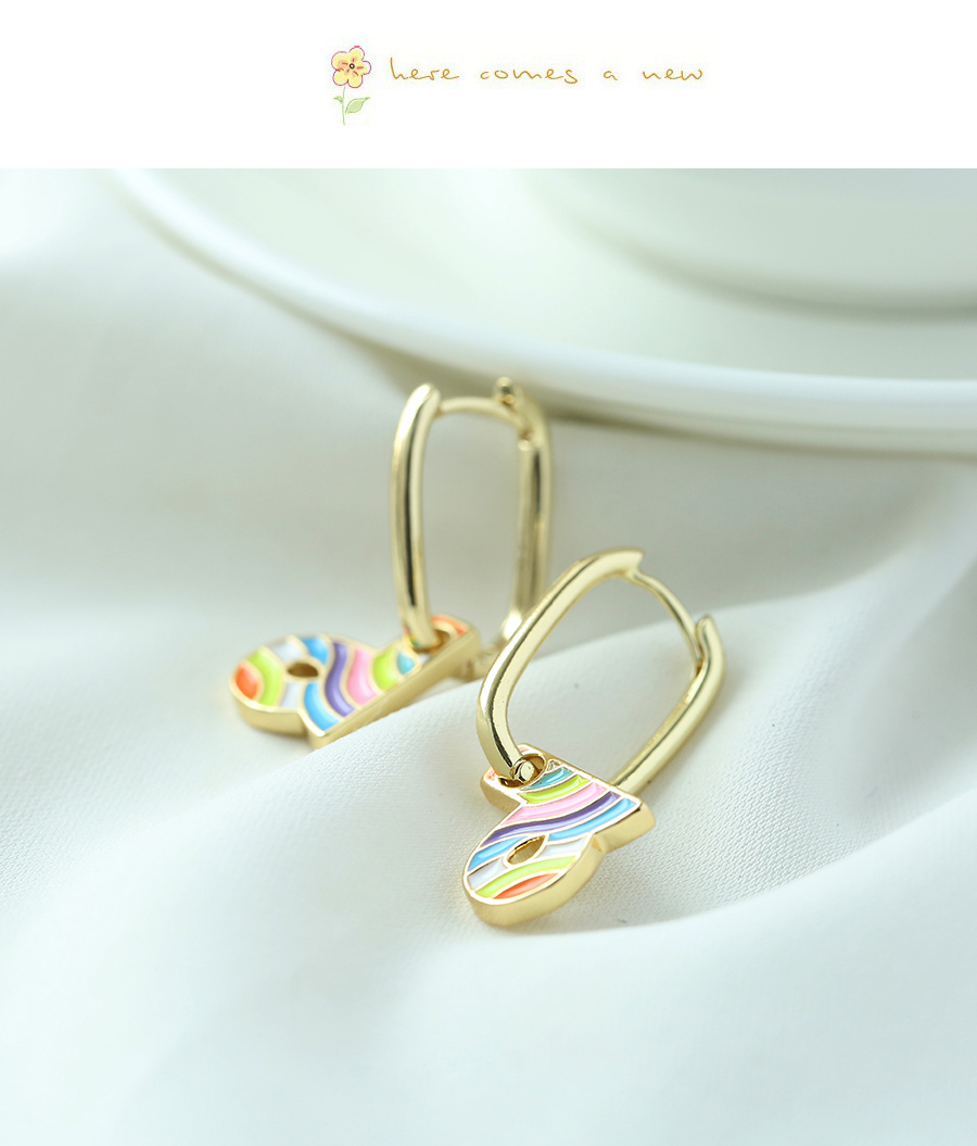 Fashion Z Copper Drip Oil 26 Letter Ear Ring,Earrings