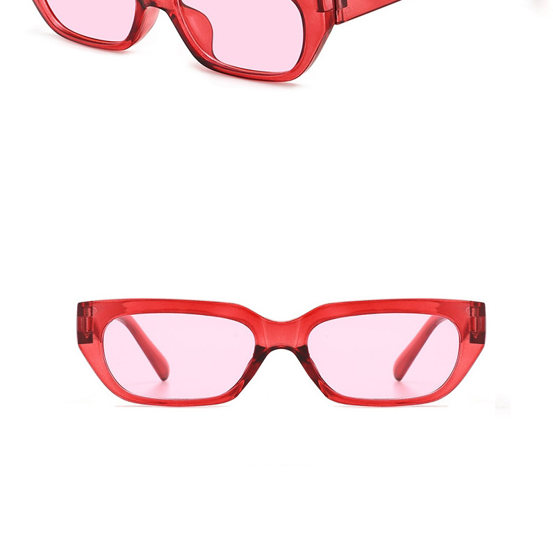 Fashion Red And Grey Tablets Small Frame Sunglasses,Women Sunglasses
