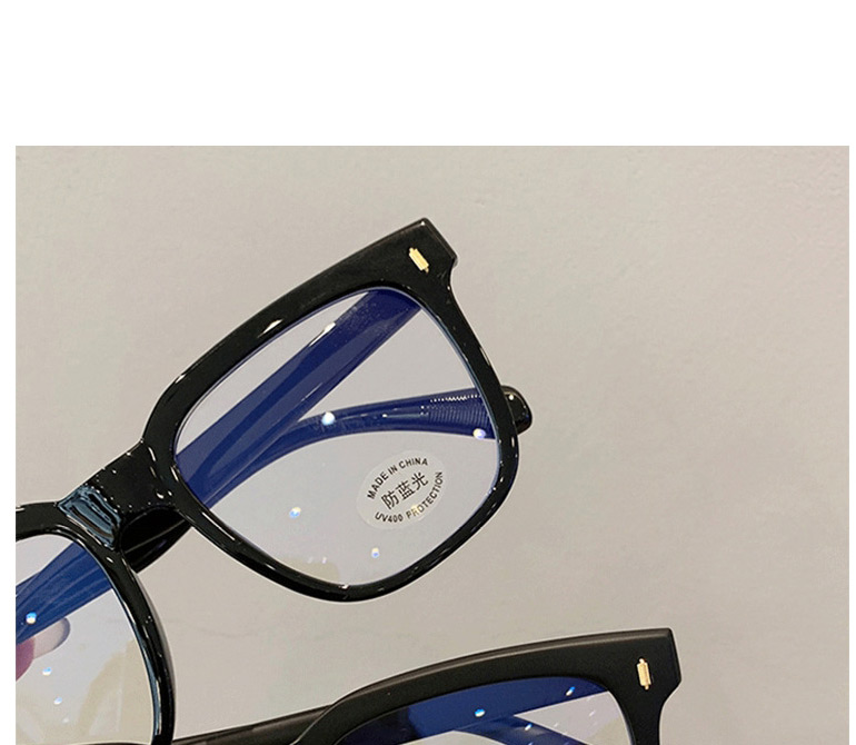 Fashion Transparent Green Square Rice Nail Flat Glasses Frame,Fashion Glasses