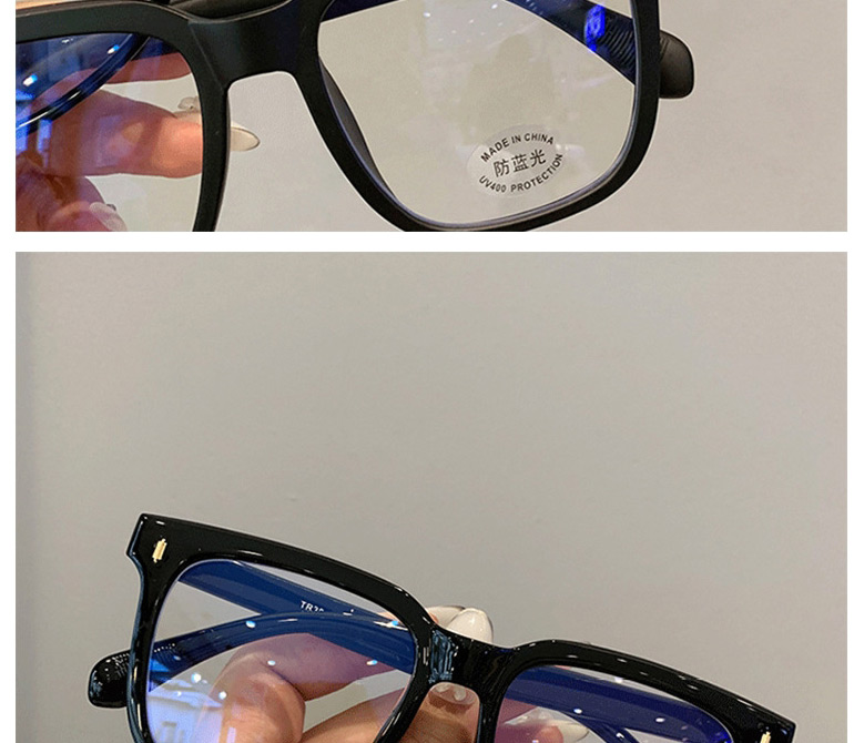 Fashion Transparent White Square Rice Nail Flat Glasses Frame,Fashion Glasses