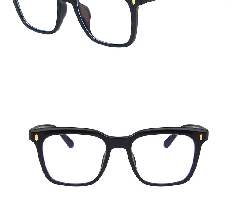 Fashion Sand Black Square Rice Nail Flat Glasses Frame,Fashion Glasses