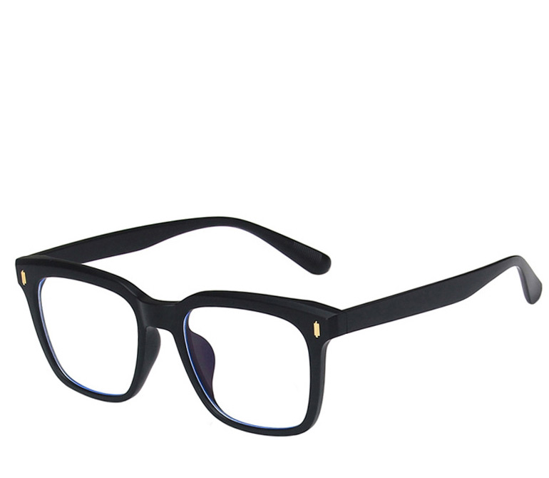 Fashion Bright Black Square Rice Nail Flat Glasses Frame,Fashion Glasses