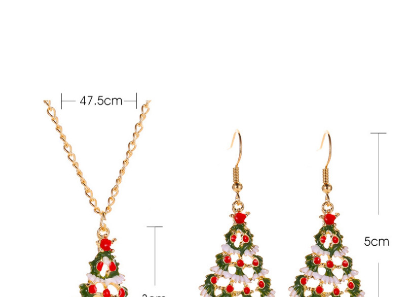 Fashion Gold Earrings Christmas Dripping Christmas Tree Earrings,Drop Earrings