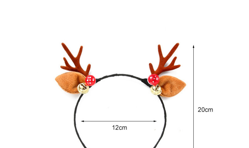 Fashion Positive Red Mushroom Bell Christmas Simulation Antler Headband,Head Band