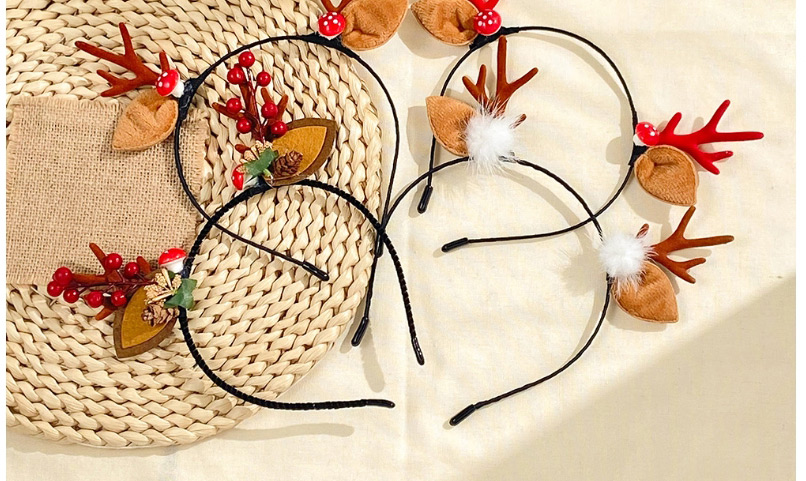 Fashion Zhenghong Fruit Mushroom Christmas Simulation Antler Headband,Head Band