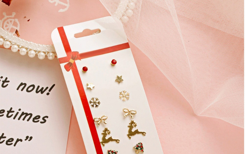 Fashion Snowman Christmas Snowflake Snowman Stud Earrings Set,Jewelry Sets