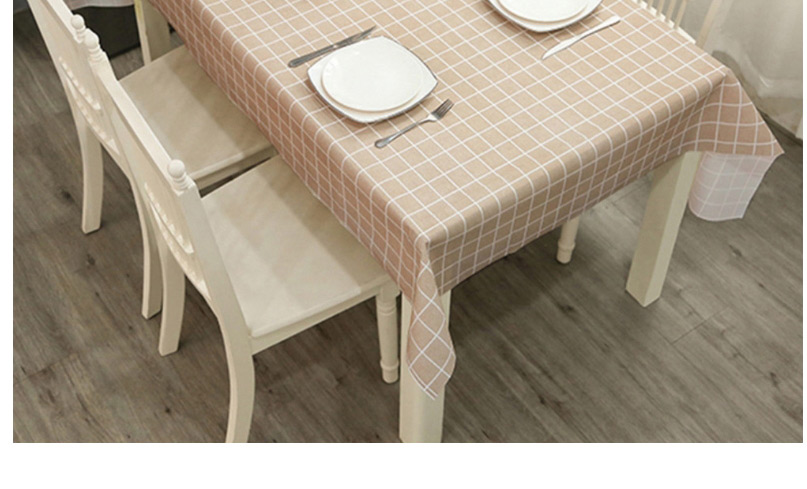 Fashion Coffee Grid 137*137cm Pvc Plaid Disposable Tablecloth,Home Textiles