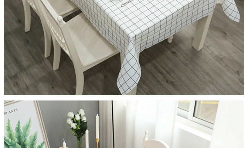 Fashion White Grid 137*180cm Pvc Plaid Disposable Tablecloth,Home Textiles