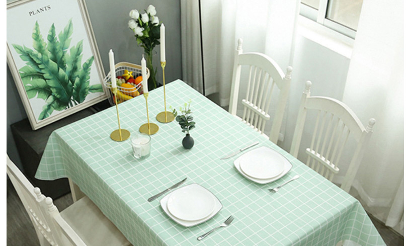 Fashion Gray Grid 137*137cm Pvc Plaid Disposable Tablecloth,Home Textiles