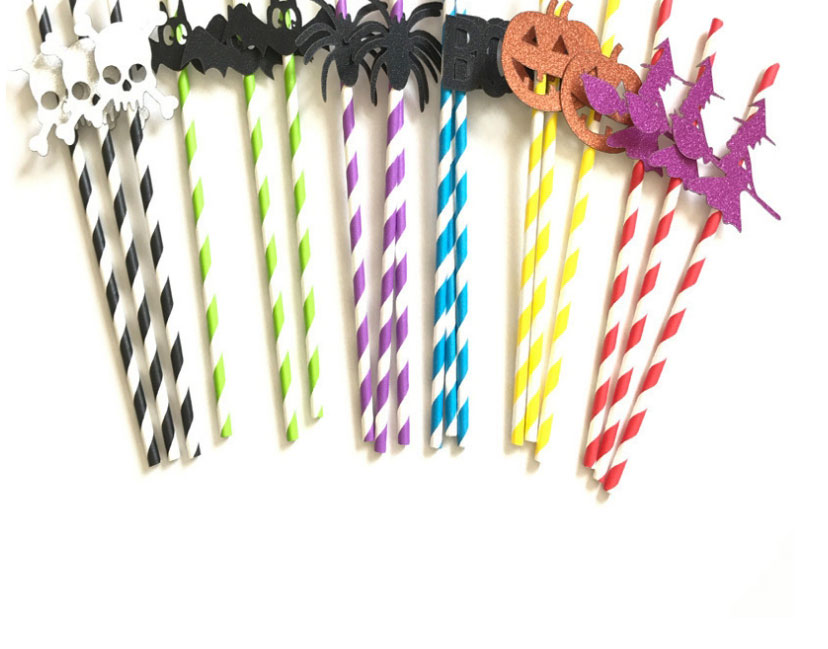 Fashion Set Of 10 Witch Straws 10 Halloween Straws/pack,Festival & Party Supplies