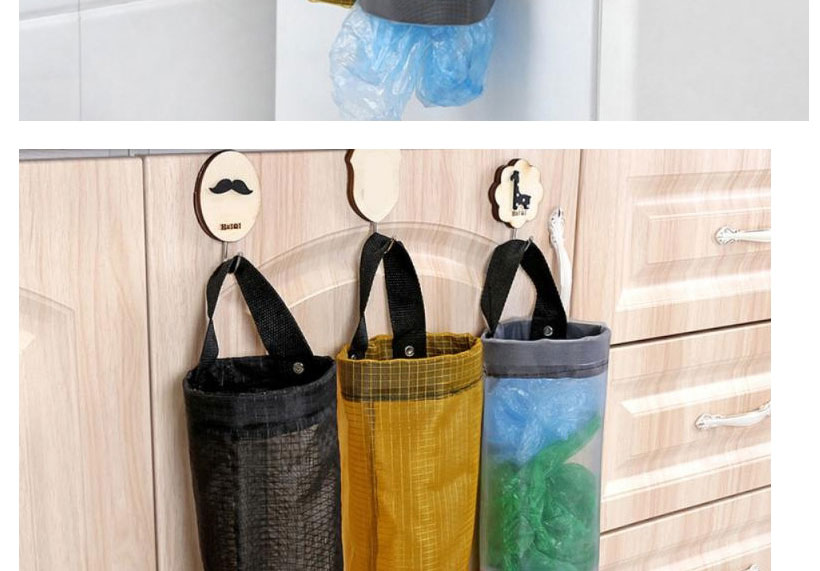 Fashion Yellow Hanging Grid Storage Bag,Household goods
