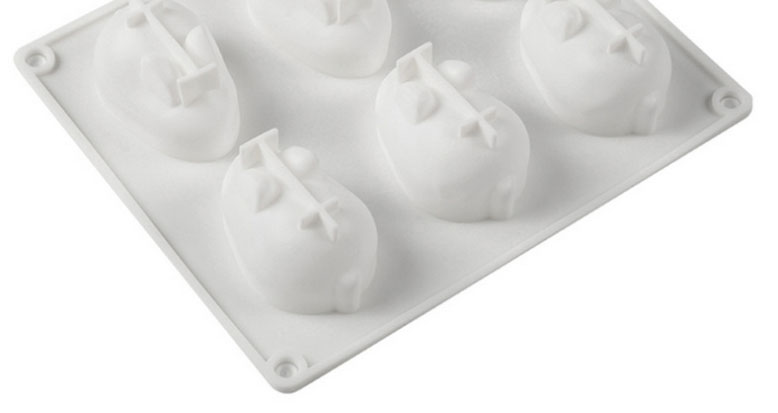 Fashion Photo Color Silicone 6-piece Rabbit Cake Mold,Household goods