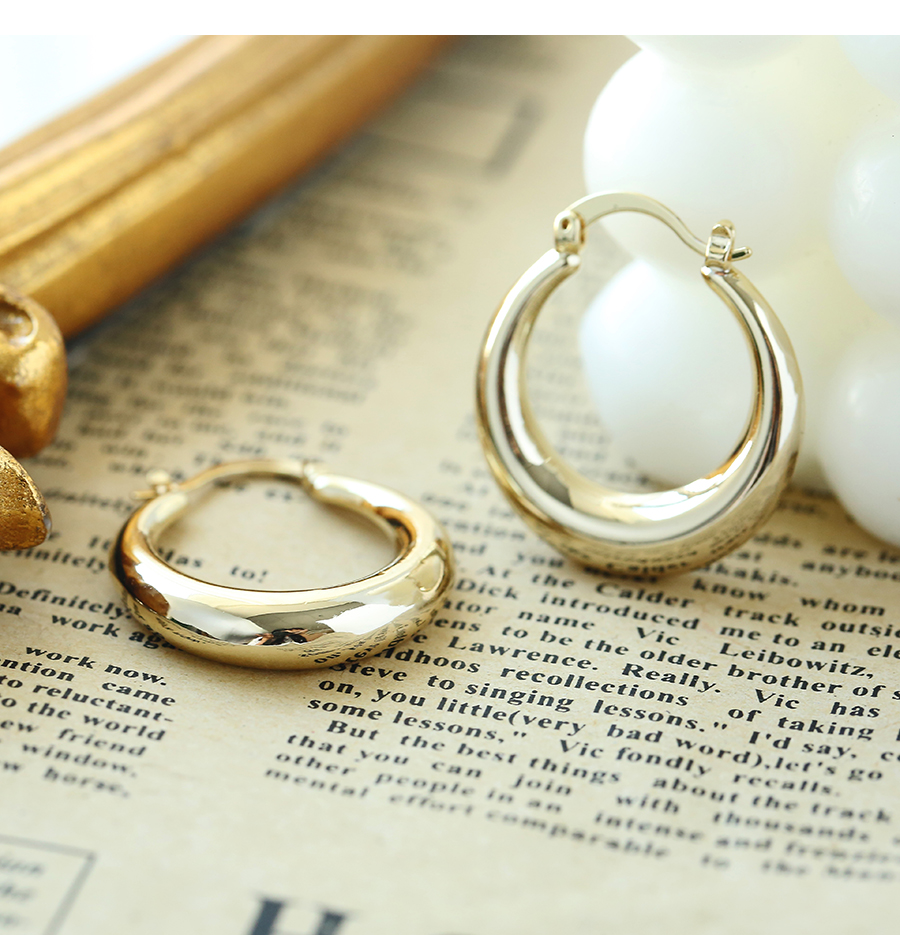 Fashion Gold Titanium Steel Ring Ear Ring,Hoop Earrings