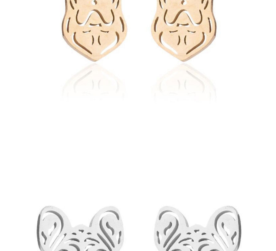 Fashion Gold Stainless Shar Pei Dog Earring Necklace Set,Jewelry Set