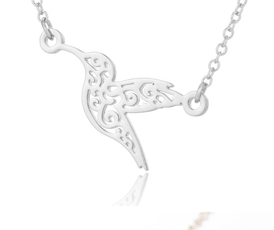Fashion Necklace Rose Stainless Steel Hummingbird Necklace,Necklaces