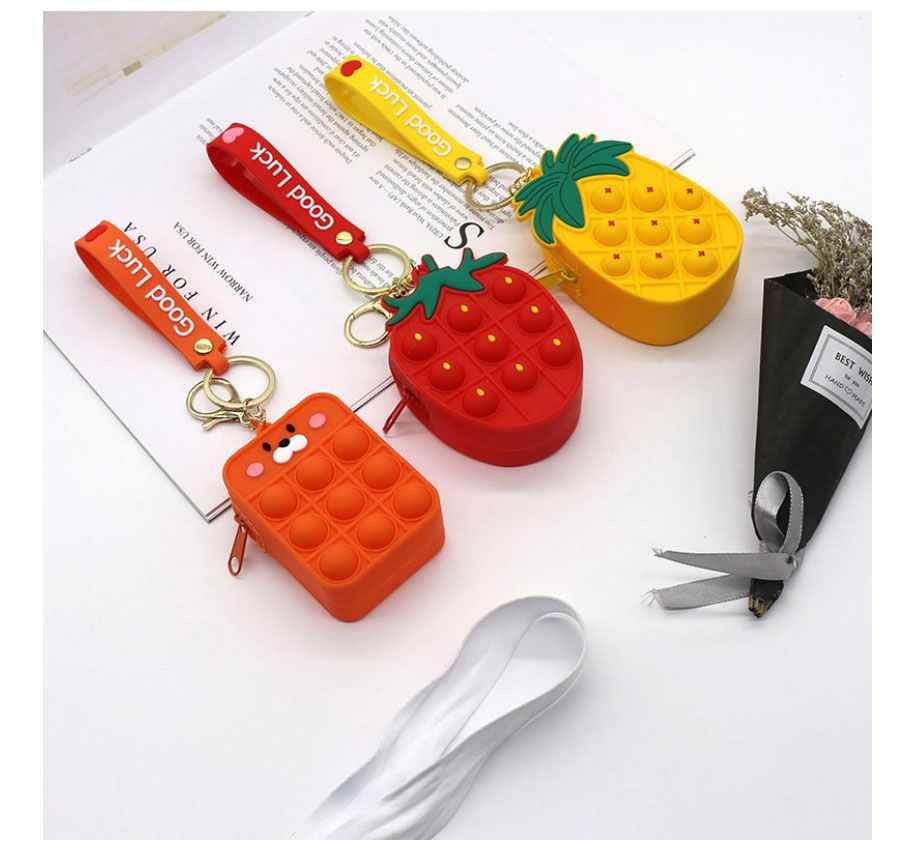 Fashion Rabbit Silicone Press Fruit Letter Bar Coin Purse,Other Creative Stationery