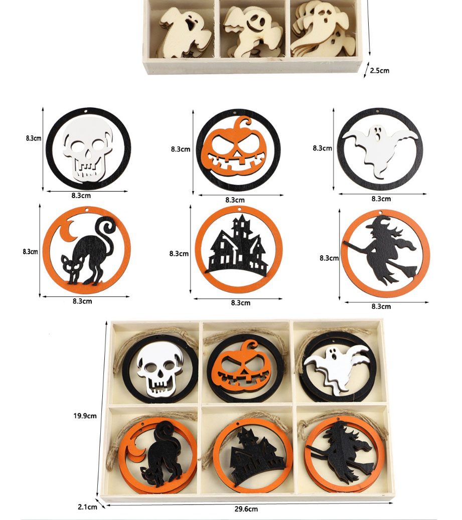 Fashion 3#/36 Wood Chips Wooden Halloween Led Candle Light,Festival & Party Supplies