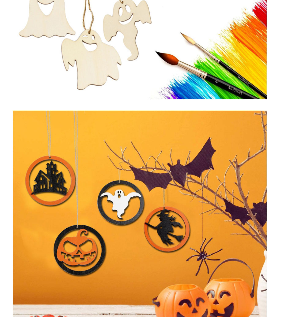 Fashion Letter-2 (pack Of 10) Halloween Wooden Led Candle Light Crafts,Festival & Party Supplies