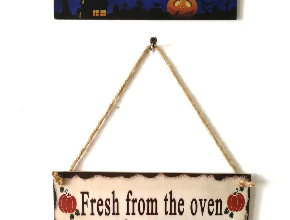 Fashion Letter-3 Halloween Wooden Hanging Board,Festival & Party Supplies