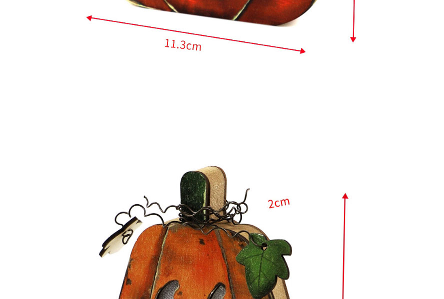 Fashion 2# (live) Halloween Wooden Pumpkin Lantern Ornaments,Festival & Party Supplies