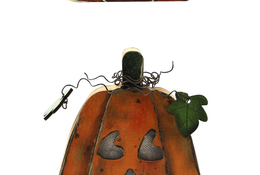 Fashion 2# (live) Halloween Wooden Pumpkin Lantern Ornaments,Festival & Party Supplies