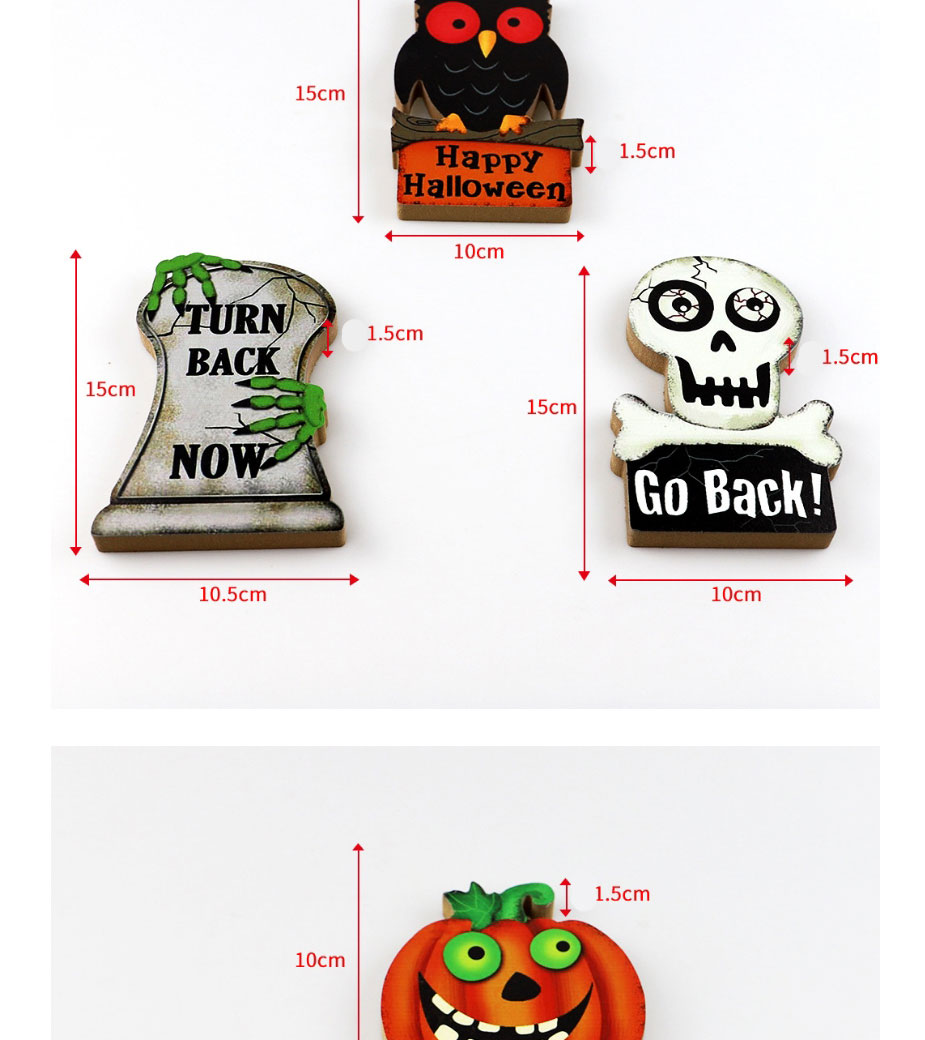 Fashion 3# Halloween Ghost Festival Wooden Ornaments,Festival & Party Supplies