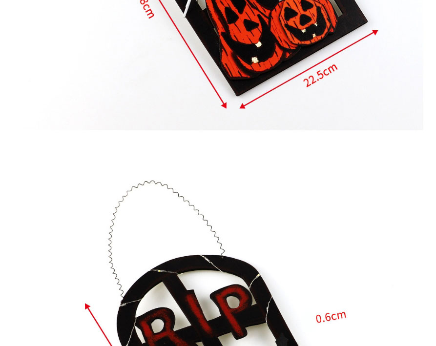 Fashion 2# (live) Halloween Tombstone Shaped Led Lamp Door Hanging,Festival & Party Supplies