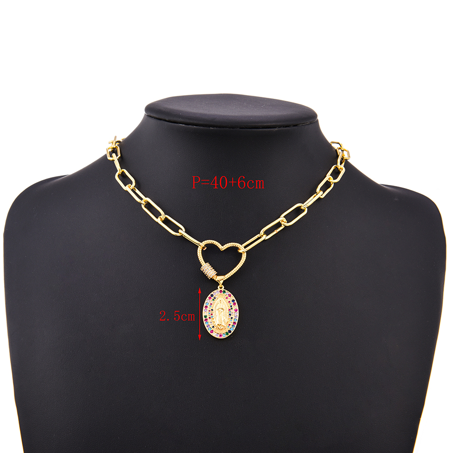 Fashion Gold Color Copper Inlaid Zirconium Cross Palm Necklace,Necklaces