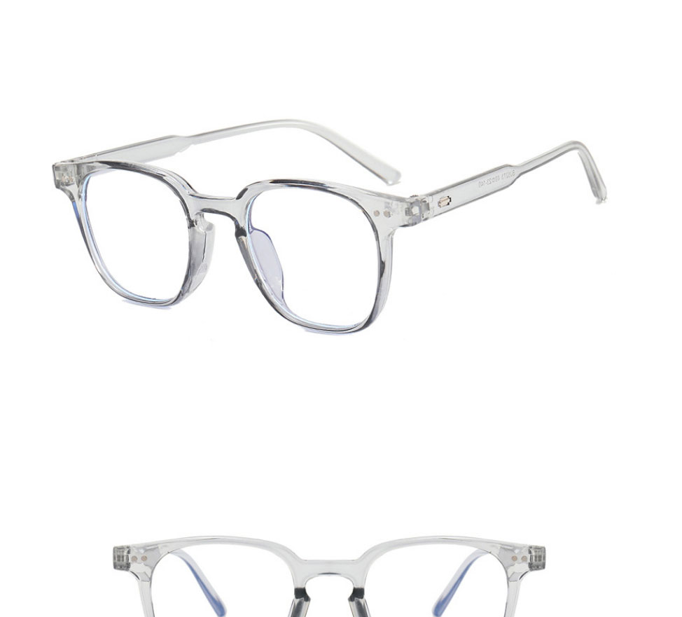 Fashion Bright Black And Blue Film Rice Nail Flat Glasses Frame,Fashion Glasses