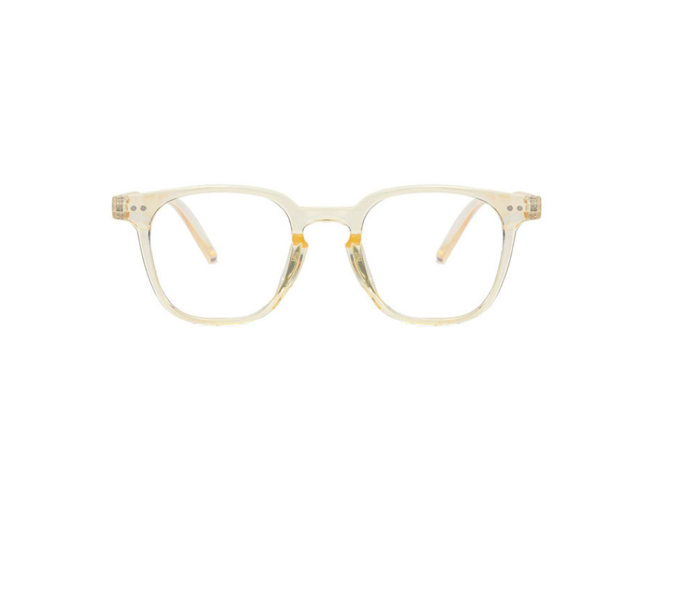 Fashion Transparent White Film Rice Nail Flat Glasses Frame,Fashion Glasses