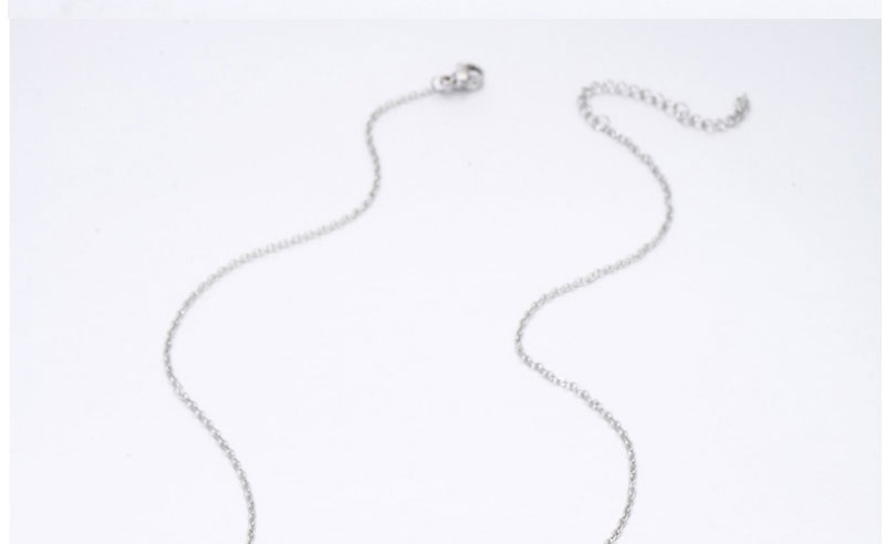 Fashion Steel Color Titanium Steel Electrocardiogram Necklace,Necklaces