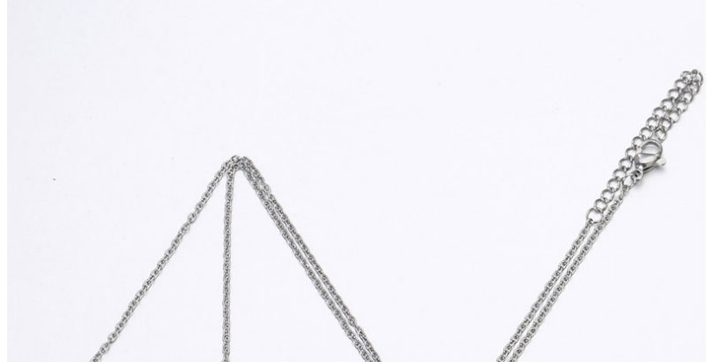 Fashion Steel Color Titanium Steel Smile Necklace,Necklaces