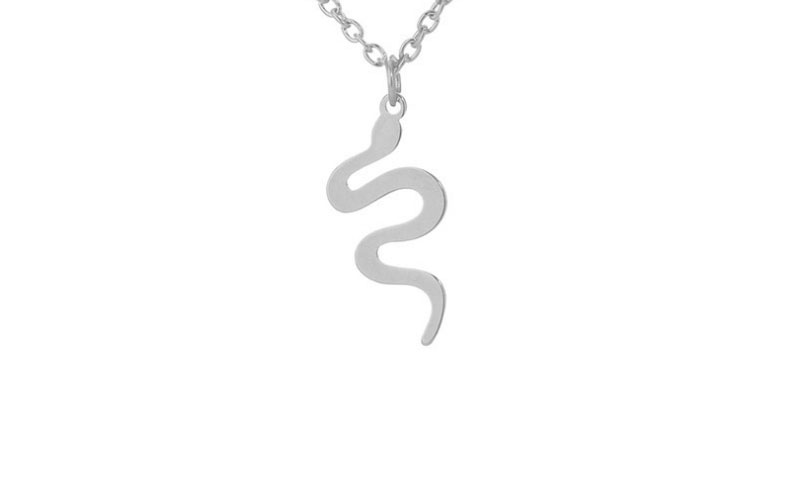 Fashion Steel Color Titanium Snake Necklace,Necklaces