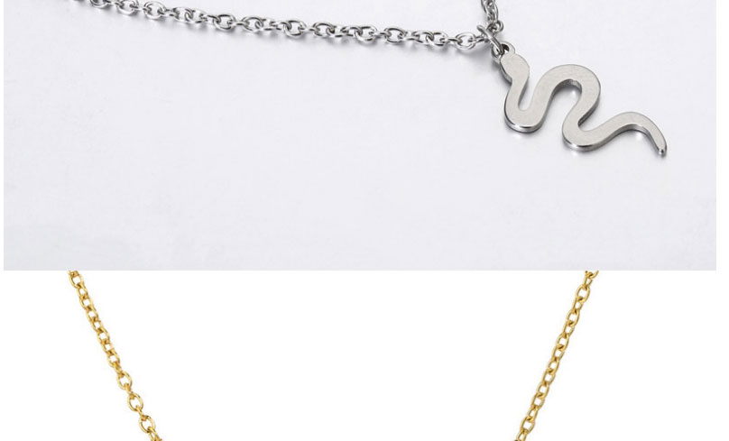 Fashion Gold Titanium Snake Necklace,Necklaces