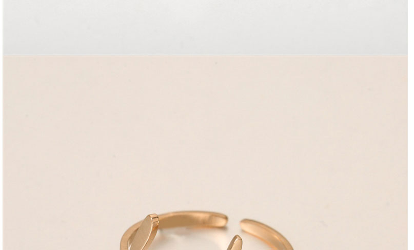 Fashion Rose Gold Titanium Steel Letter Ring,Rings