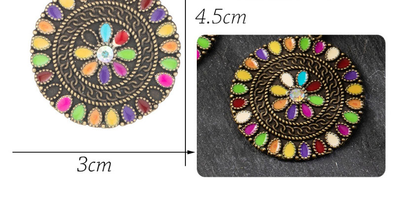 Fashion Color Rice Beads Tassel Round Earrings,Drop Earrings