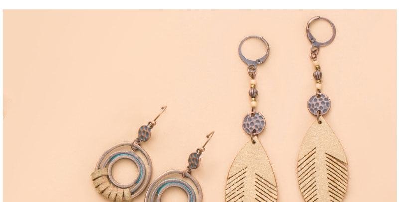 Fashion 4# Alloy Geometric Ring Tassel Earrings Set,Jewelry Sets