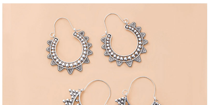 Fashion 1# Alloy Geometric Woven Hollow Earrings Set,Jewelry Sets