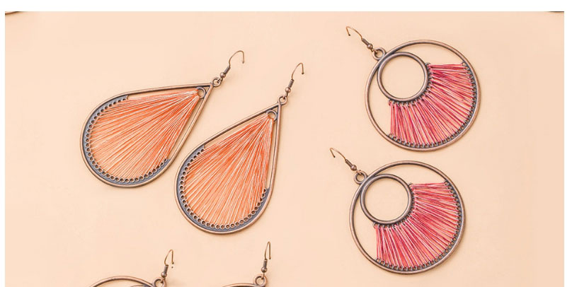 Fashion 2# Alloy Geometric Woven Flower Earrings Set,Jewelry Sets