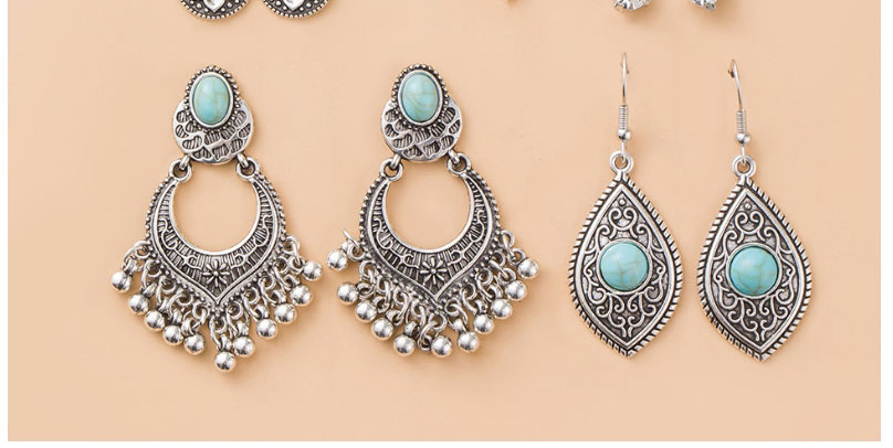 Fashion 4# Alloy Geometric Braided Earrings Set,Jewelry Sets