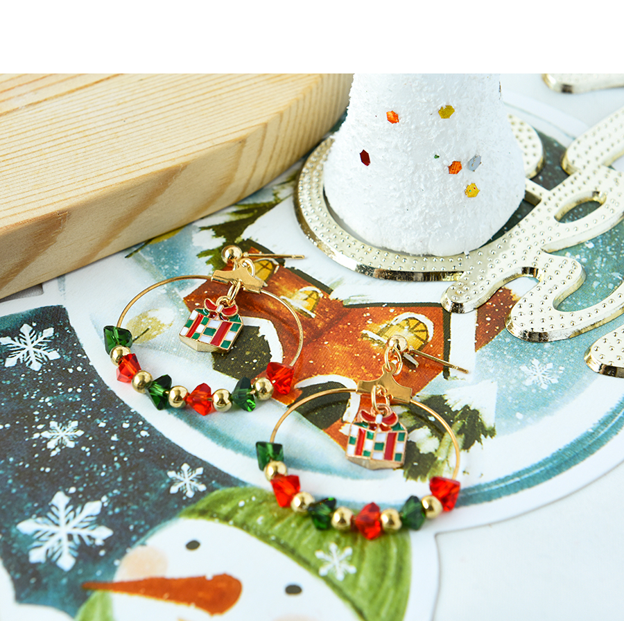 Fashion Snowman Christmas Stocking Santa Claus Balls Christmas Stocking Snowman Earrings,Drop Earrings