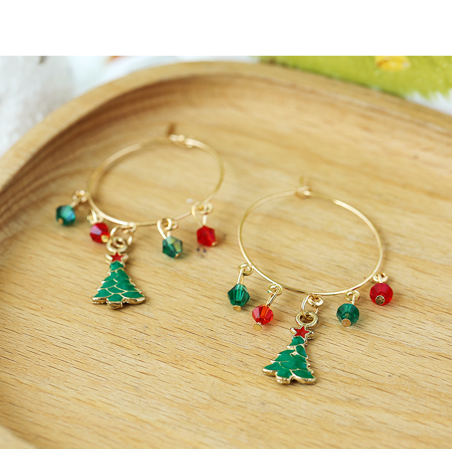 Fashion Elk + Snowflake Christmas Fur Ball Snowflake Elk Asymmetric Earrings,Drop Earrings