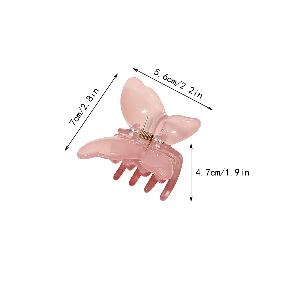Fashion Rose Red Transparent Jelly Butterfly Catch,Hair Claws