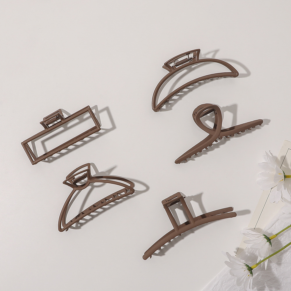 Fashion Hanger Milk Coffee Alloy Spray Paint Frosted Gripper,Hair Claws