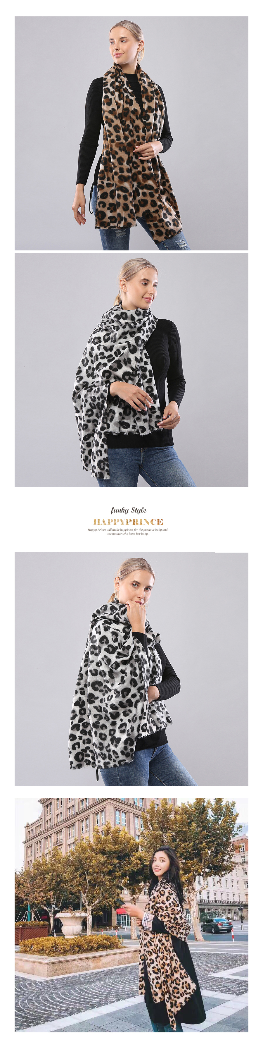 Fashion Leopard-3 Leopard Print Scarf,Thin Scaves