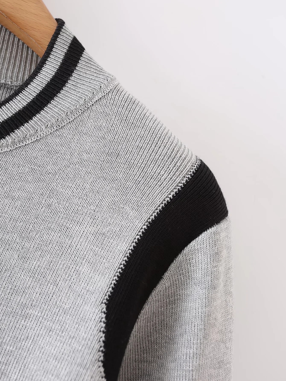 Fashion Grey Color Block Zipper Jacket,Coat-Jacket