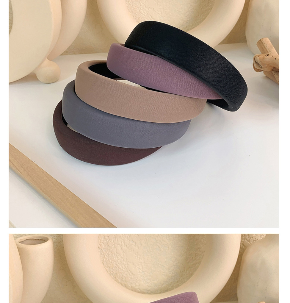 Fashion Khaki Leather Broad-brimmed Headband,Head Band