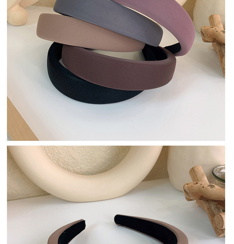 Fashion Khaki Leather Broad-brimmed Headband,Head Band