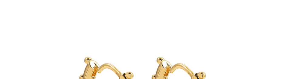 Fashion Gold Alloy Leaf Geometric Earrings,Hoop Earrings