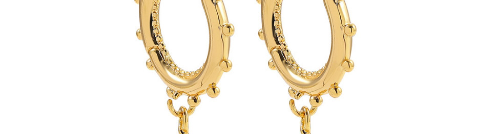Fashion Gold Alloy Leaf Geometric Earrings,Hoop Earrings